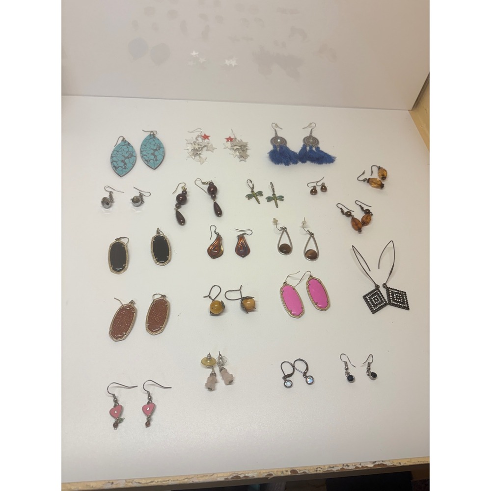 Mixed Fashion Earring Lot 20 Pairs Boho Tassel Star Dragonfly Stone Drops